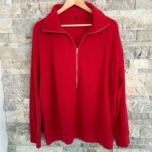 Red Cotton Blend Fabric size XL